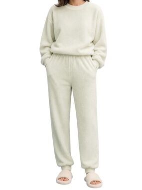 Neiwai Icicle Joggers Petite M Cozy Lounge Pants NWT Pale Green Soft